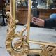 Golden wooden glazed mirror ref mart