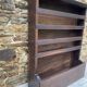 Antique wooden plate rack cupboard.