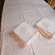 Nappe ancienne damassée + 12 serviettes