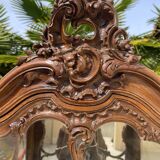 Louis XV Style Walnut Display Cabinet