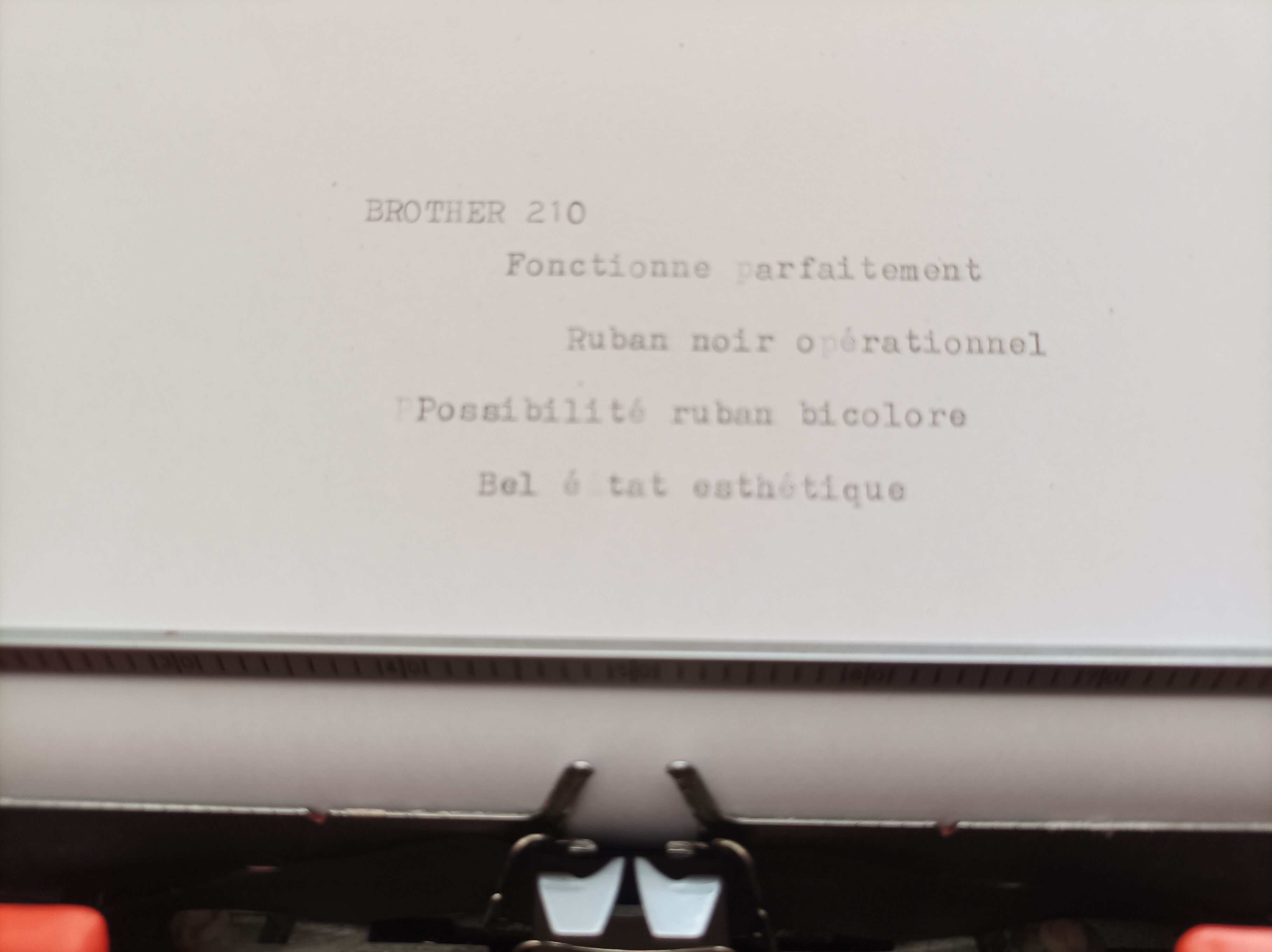 Orange Brother 210 typewriter (missing Logo)