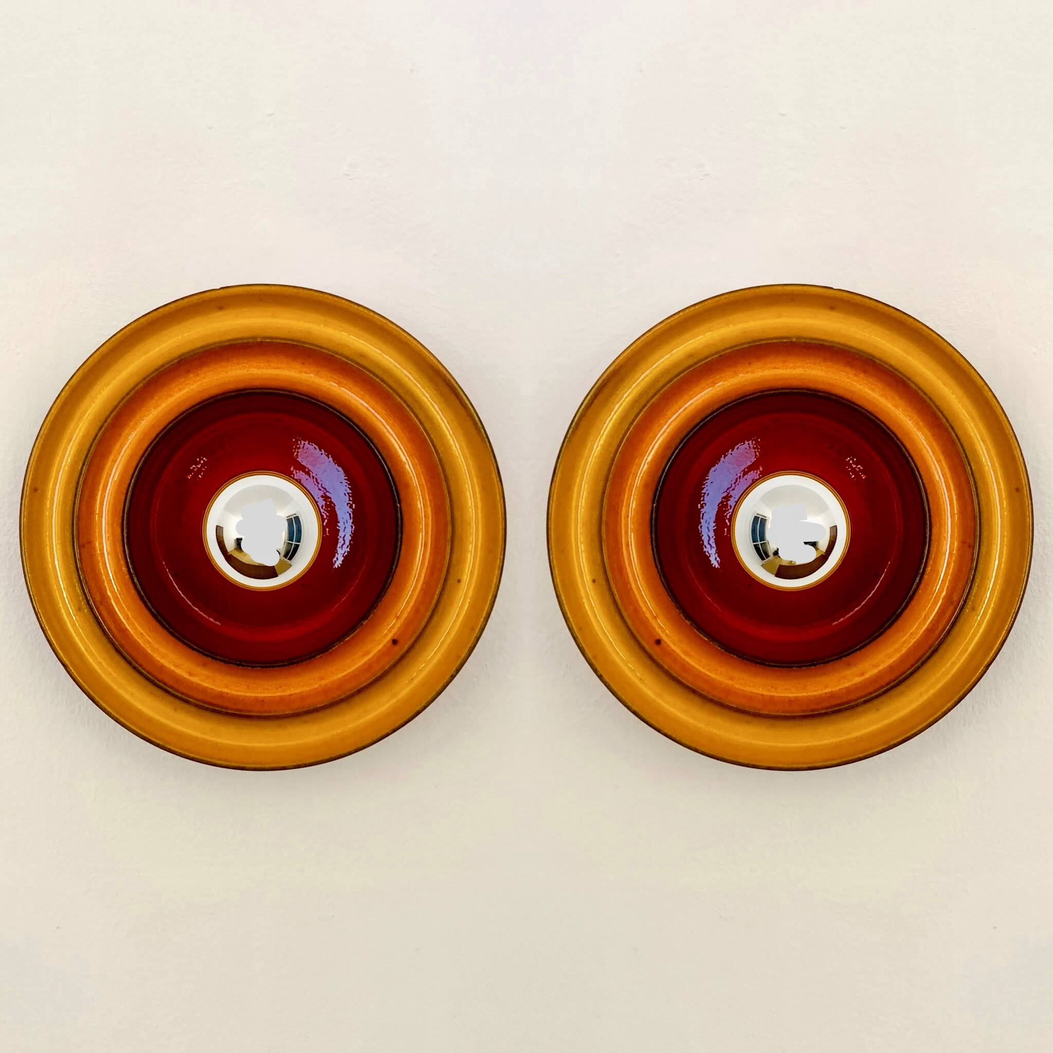 Set of 2 Ceramic Wall Lamps