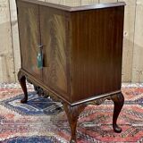 1950s Chippendale Mahogany Sideboard with Glass Top