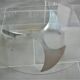 Propeller Round Coffee Table (Helix) by Knut Hesterberg Glass Plate and Metal Base
