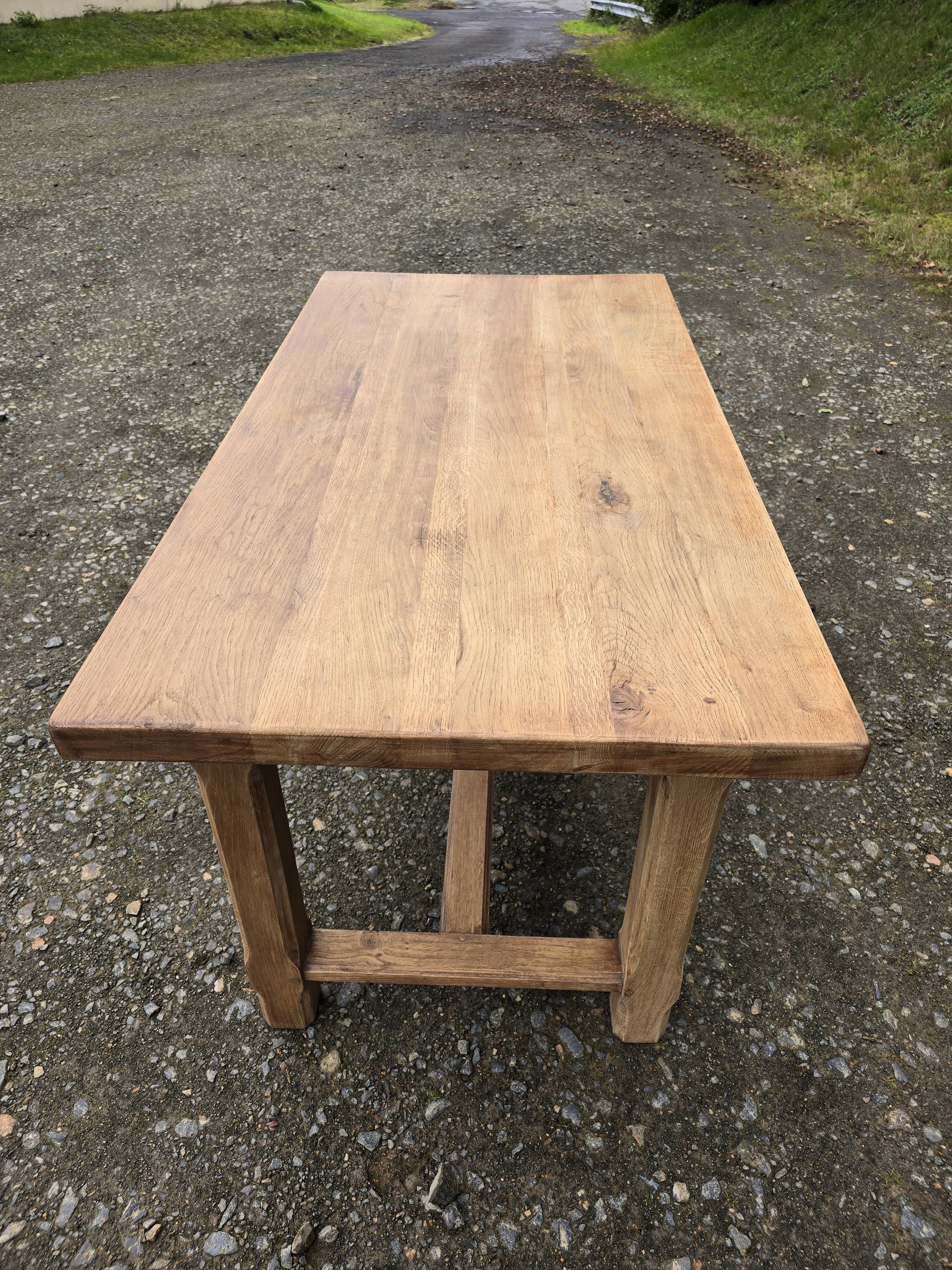 Vintage solid oak farmhouse table