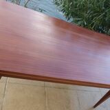 Extendable table with compass legs from the 1950s, extensions not supplied in teak wood – Very good condition