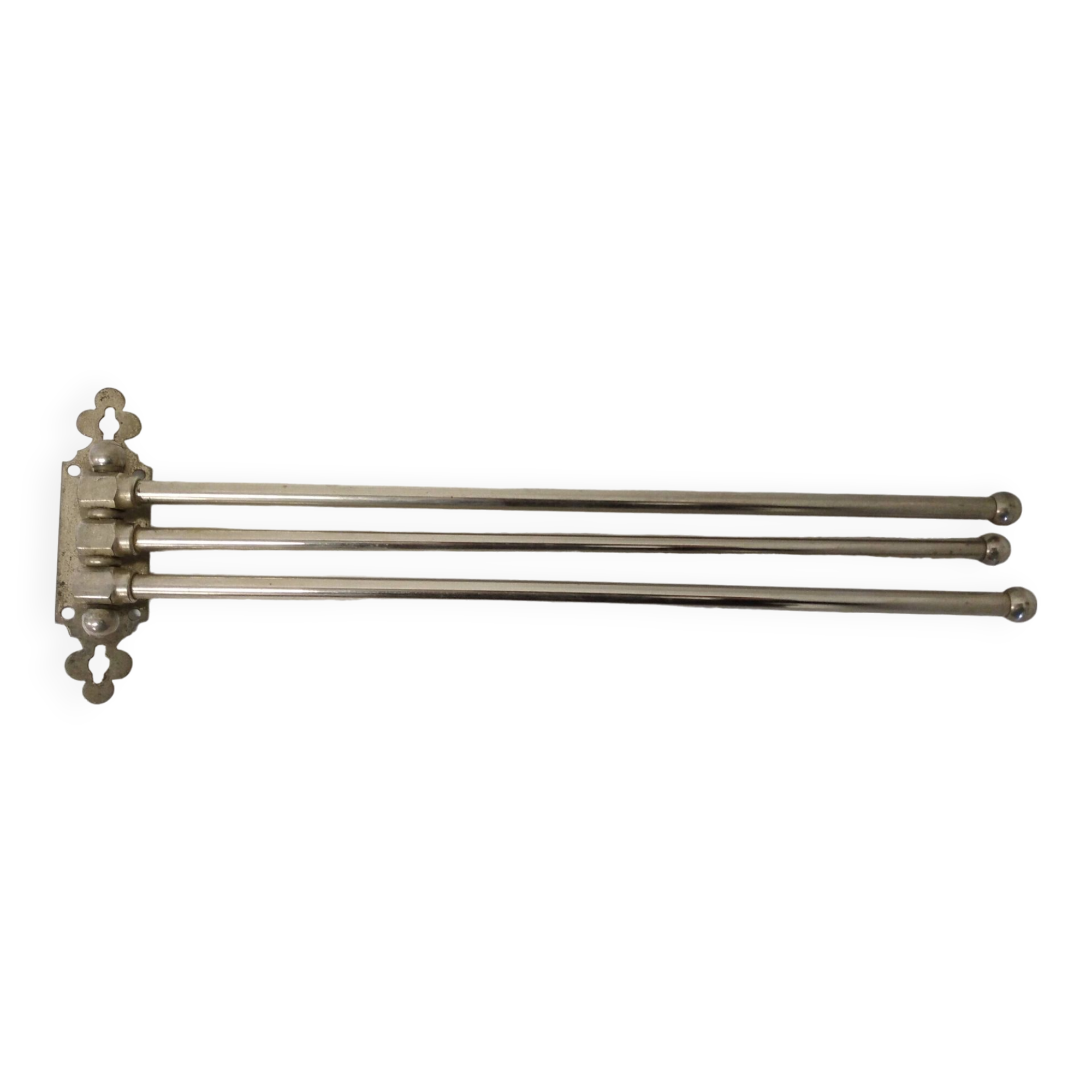 Vintage articulated towel rack 3 arms