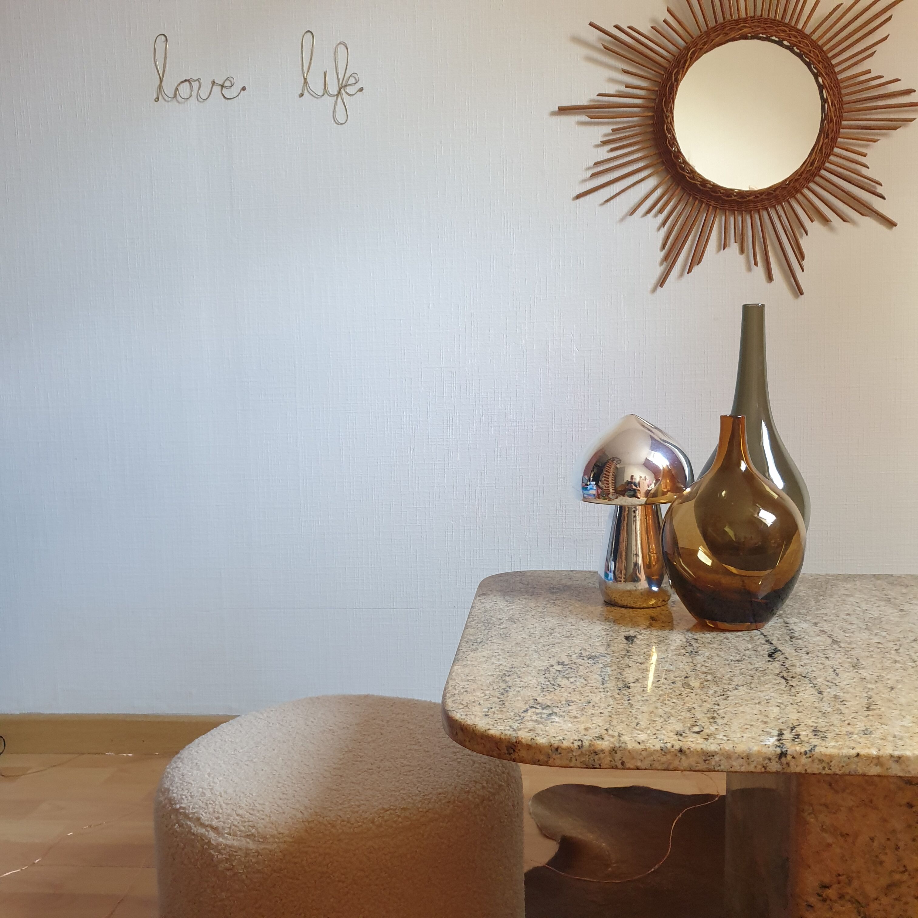 Vintage travertine coffee table