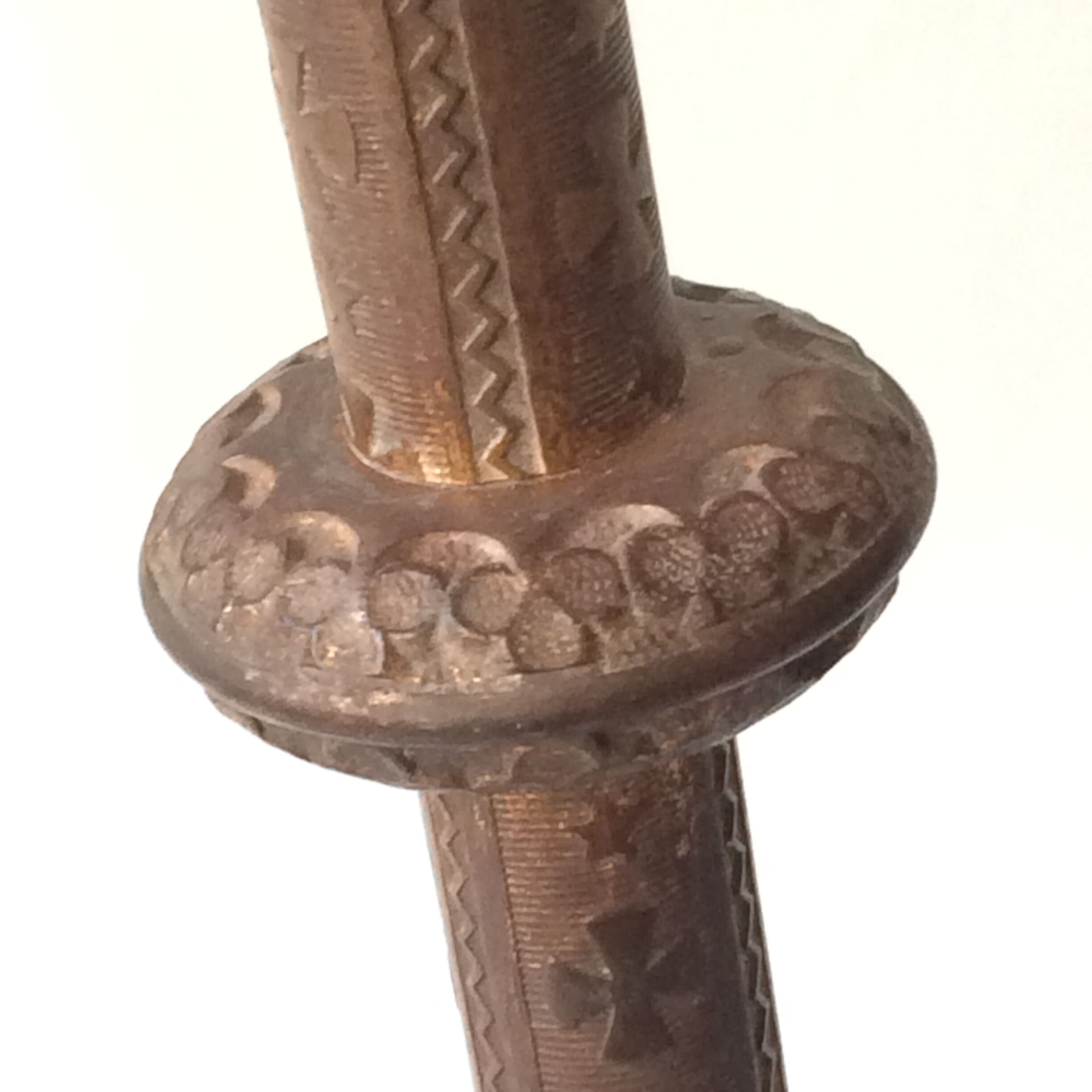 Pair of gilded bronze church candle holders