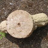 Cement tree trunk planter