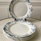 set of dessert plates in K&G Lunéville Iron Earth model "Angèle" late 19th century
