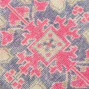 Turkish Cream Pink Oriental Vintage Rug, 121x208Cm