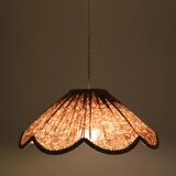 Suspension with printed floral design Françoise "auburn flowers"