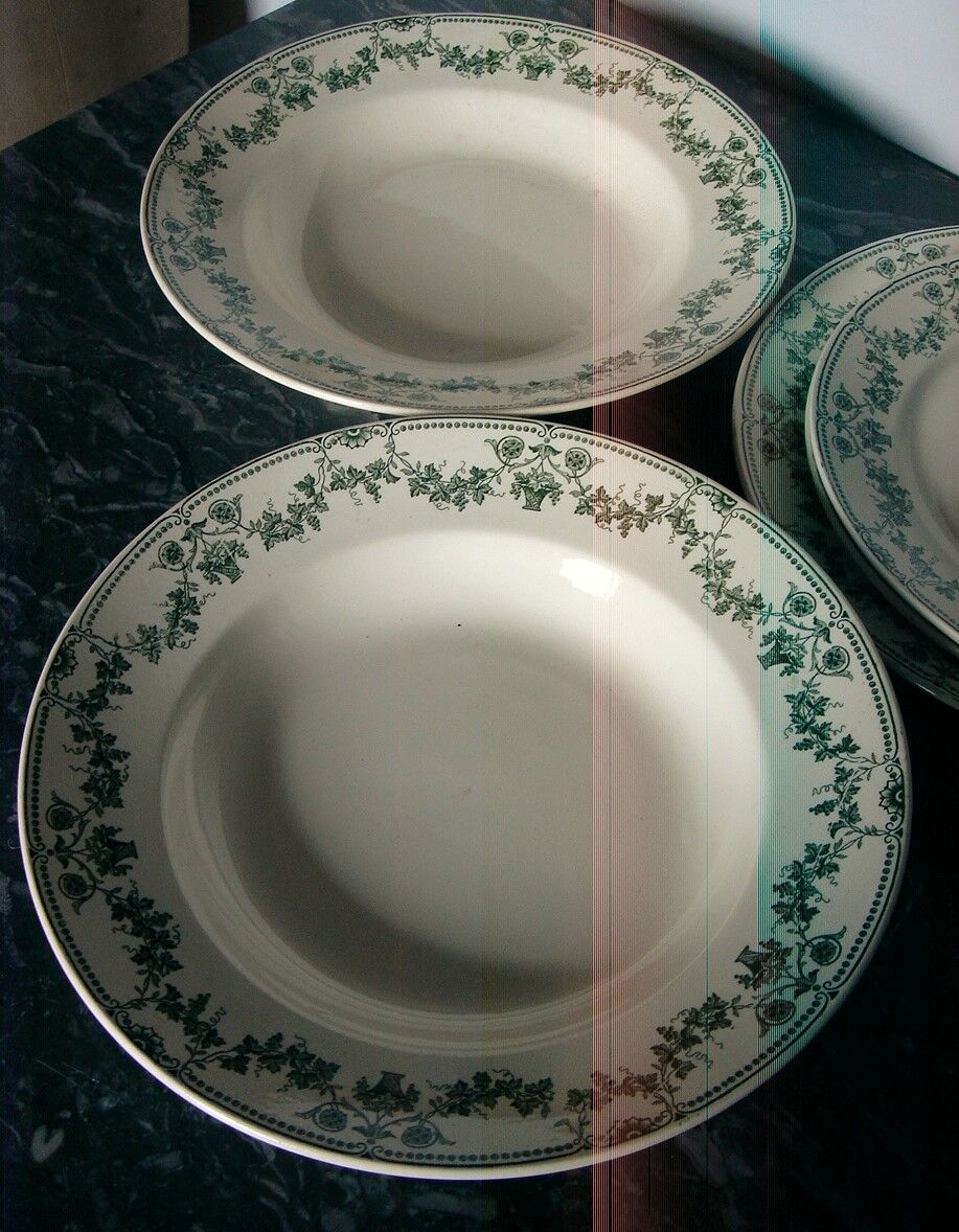 Set dish badonviller collection champagne green