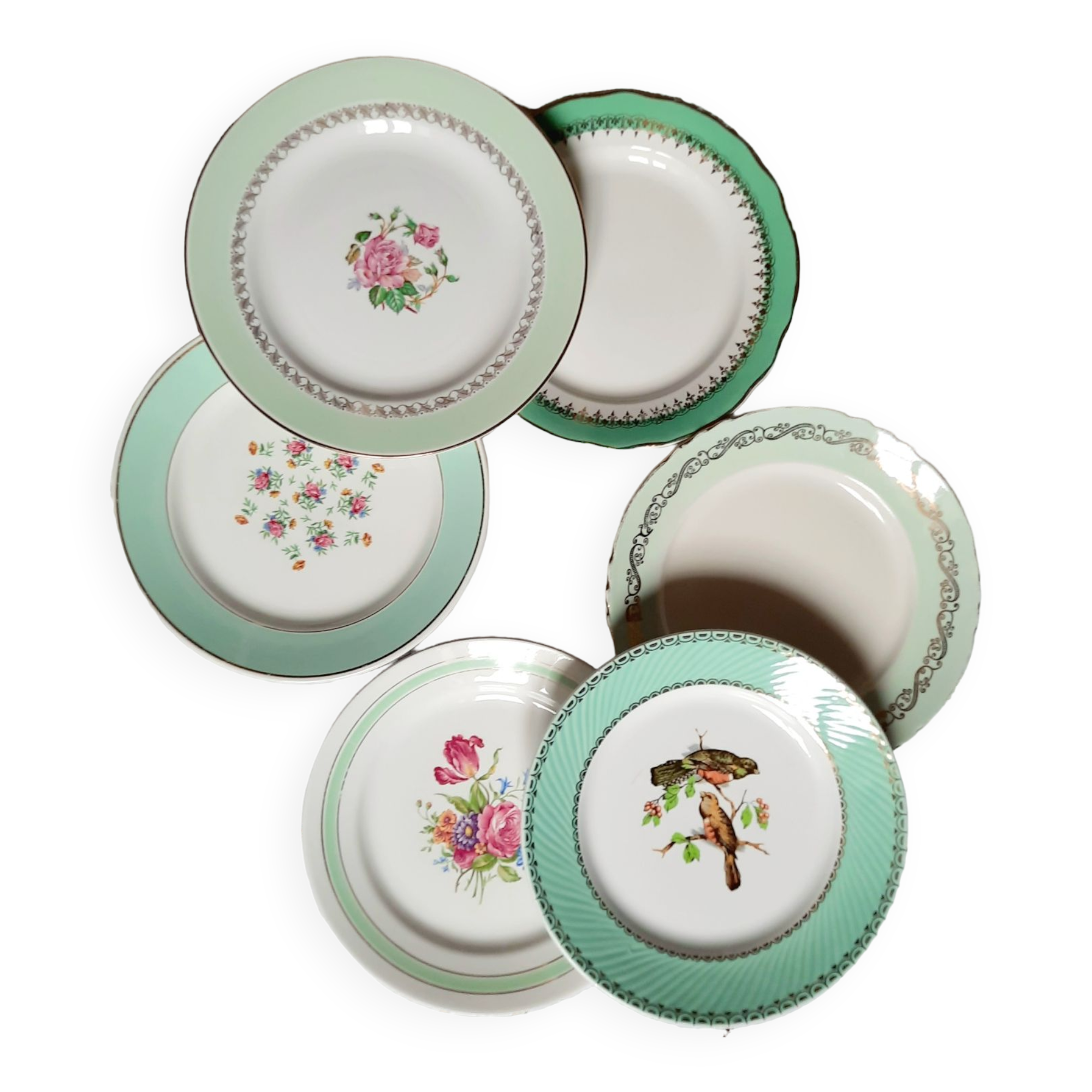 Flat earthenware plates