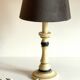 Wooden lamp in the style of a candlestick, 1990s/2000s