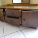 Art deco boat dressing table with large mirror 1940s