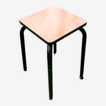 Light brown and black formica stool