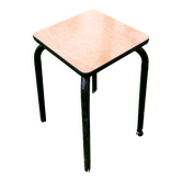 Tabouret formica marron clair et noir