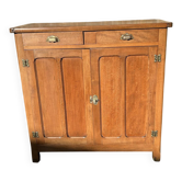 Vintage Parisian buffet in solid beech, hazelnut colour.