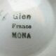 Art Deco bowl, Blue roses and ed edge of blue teeth, signed GIEN model Mona