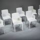 Gio dining chairs in ecru leather by Walter Knoll, Germany, 2000s, set of 8