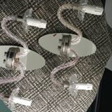 Pair d ' beveled mirrored sconces