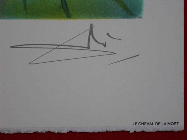 Salvador Dali : Les Chevaux, Le Cheval de la Mort - Lithographie signée
