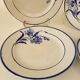 4 flat plates in Gien earthenware model Alberic