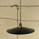 2 vintage enamelled sheet metal pendant lights