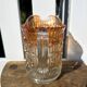 Pichet vintage Carnival Glass Marigold motifs roses –Années 1920-30