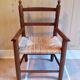 Children's armchair in wood and straw