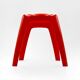 Vintage Stool or Side Table in Vibrant Orange, 1970s