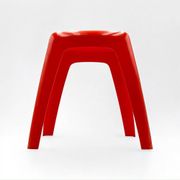 Vintage Stool or Side Table in Vibrant Orange, 1970s
