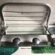 Aluminum wall coat rack with mirror and hat rack 50s