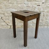 Solid wood handle stool