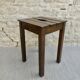 Solid wood handle stool