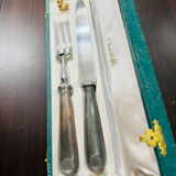 Silver metal cutting service cutlery, CHRISTOFLE, vendome model