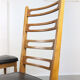 Vintage wooden & brass dining chairs