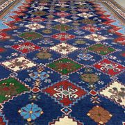 Original Shirvan Kazak Rug 310x210 cm Vintage, Blue, Red