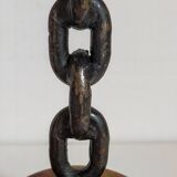 Duo de bougeoirs brutalistes Art-populaire années 50