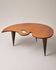 Table basse mis-century tripode forme palette et pieds compas