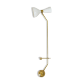 Modern Italian Table Lamp in Brass and Metal, Stilnovo Style