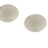 Murano Glass White Swirl Flushmounts Set of 2