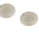 Murano Glass White Swirl Flushmounts Set of 2