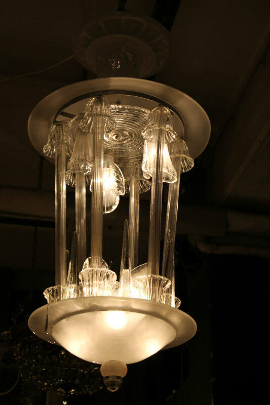 Hanging lamp in murano glass