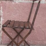 Foldable wrought iron chair