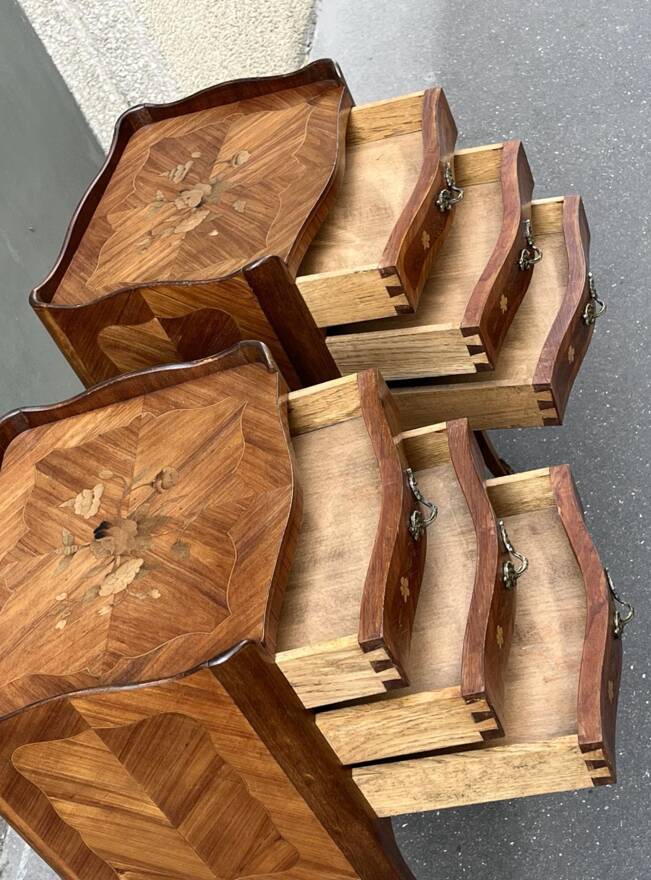 Pair of Louis XV style bedside tables