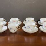 Meissen porseleinen thee- en koffieservies 'Scattered Flowers': 40-delige s