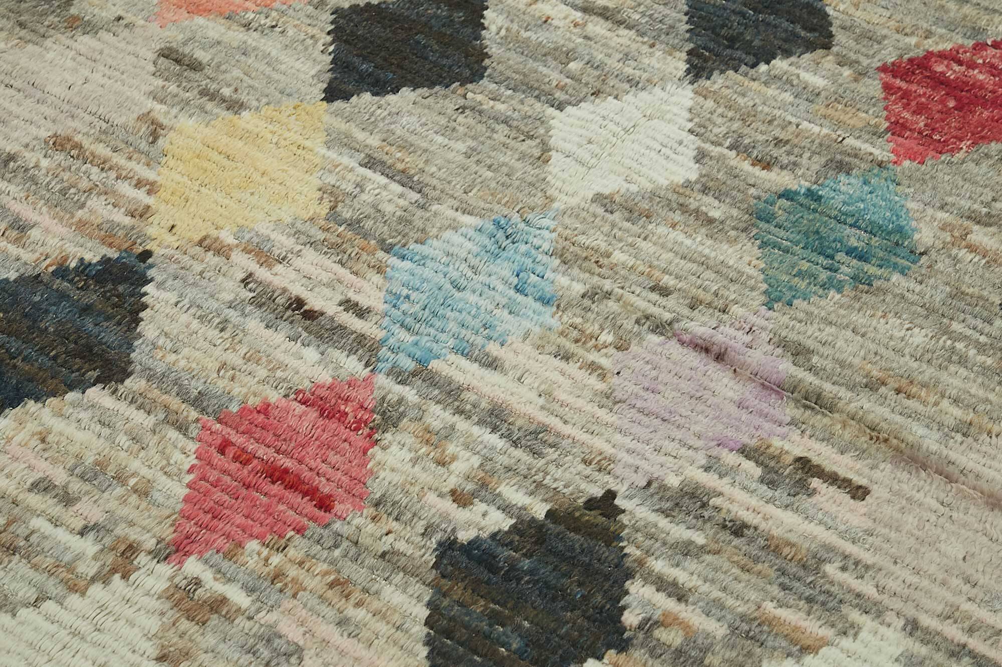 Handwoven Tribal One of a Kind 244 cm x 350 cm Multicolor Wool Carpet